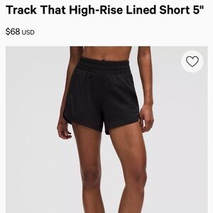 Lululemon Track That High Rise Short 5"